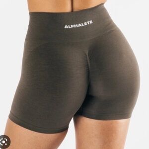 Alphalete Amplify Gym Shorts Mocha Brown Women's Workout  Shorts